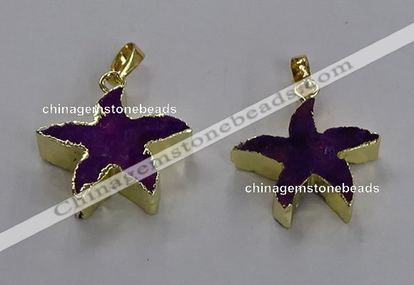 NGP3511 24*25mm starfish fossil coral pendants wholesale