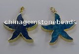 NGP3524 48*50mm starfish fossil coral pendants wholesale