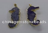 NGP3532 22*58mm - 25*55mm seahorse agate gemstone pendants