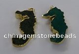 NGP3535 22*58mm - 25*55mm seahorse agate gemstone pendants