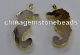 NGP3540 22*58mm - 25*55mm seahorse agate pendants wholesale