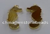 NGP3541 22*58mm - 25*55mm seahorse agate pendants wholesale