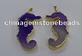 NGP3542 22*58mm - 25*55mm seahorse agate pendants wholesale