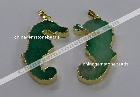 NGP3545 22*58mm - 25*55mm seahorse agate pendants wholesale