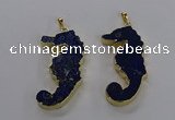 NGP3560 22*58mm - 25*55mm seahorse lapis lazuli pendants