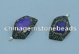 NGP3582 20*30mm - 22*32mm freeform druzy agate pendants