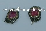 NGP3583 20*30mm - 22*32mm freeform druzy agate pendants