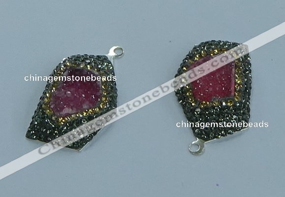 NGP3583 20*30mm - 22*32mm freeform druzy agate pendants