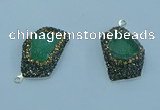 NGP3585 20*30mm - 22*32mm freeform druzy agate pendants