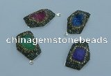 NGP3588 20*30mm - 22*32mm freeform druzy agate pendants