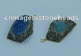 NGP3594 20*30mm - 22*32mm freeform druzy agate pendants