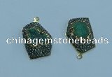 NGP3595 20*30mm - 22*32mm freeform druzy agate pendants