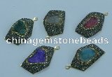 NGP3598 20*30mm - 22*32mm freeform druzy agate pendants