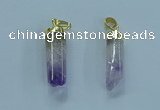 NGP3600 8*30mm - 10*35mm sticks druzy amethyst pendants