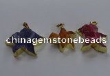 NGP3640 30mm - 40mm star druzy agate gemstone pendants