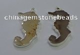 NGP3653 22*58mm - 25*55mm seahorse agate gemstone pendants