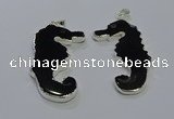 NGP3654 22*58mm - 25*55mm seahorse agate gemstone pendants