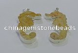 NGP3663 22*58mm - 25*55mm seahorse fossil coral pendants