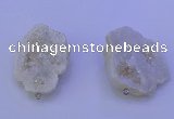 NGP3715 28*35mm - 40*45mm freeform plated druzy agate pendants