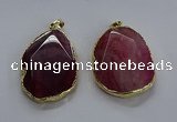 NGP3728 30*40mm - 35*45mm freeform agate gemstone pendants