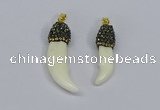 NGP3745 8*30mm - 10*35mm horn wolf tooth pendants wholesale