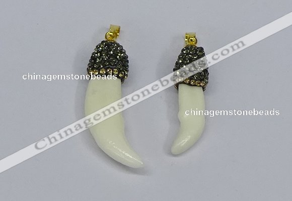 NGP3745 8*30mm - 10*35mm horn wolf tooth pendants wholesale