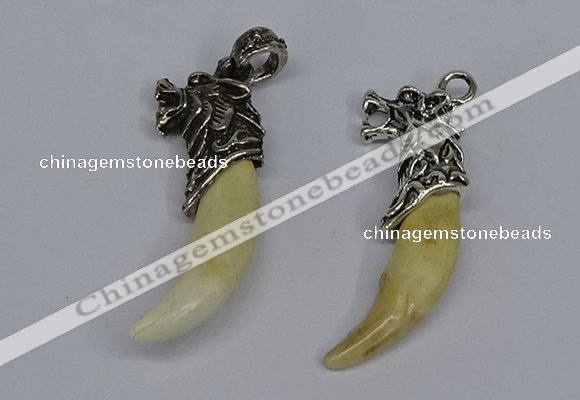 NGP3748 10*40mm - 12*45mm horn wolf tooth pendants wholesale