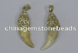 NGP3751 10*40mm - 12*45mm horn wolf tooth pendants wholesale