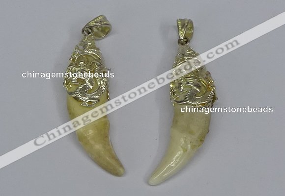 NGP3751 10*40mm - 12*45mm horn wolf tooth pendants wholesale