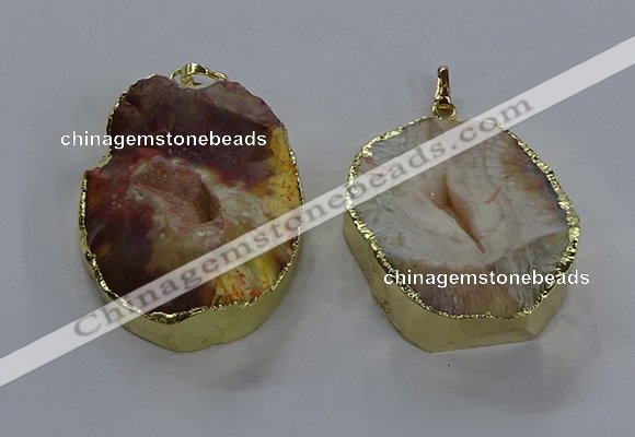 NGP3755 30*40mm - 40*50mm freeform druzy agate pendants