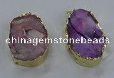 NGP3756 30*40mm - 40*50mm freeform druzy agate pendants