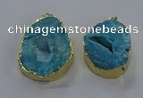 NGP3758 30*40mm - 40*50mm freeform druzy agate pendants