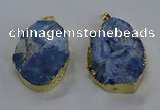 NGP3760 30*40mm - 40*50mm freeform druzy agate pendants