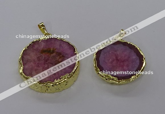 NGP3766 25*35mm - 35*40mm freeform druzy agate pendants