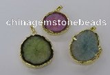 NGP3771 25*35mm - 35*40mm freeform druzy agate pendants