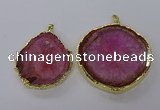 NGP3775 45*50mm - 55*60mm freeform druzy agate pendants