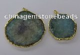 NGP3776 45*50mm - 55*60mm freeform druzy agate pendants