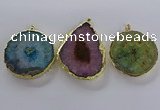 NGP3779 45*50mm - 55*60mm freeform druzy agate pendants