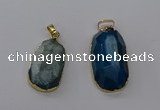 NGP3785 15*30mm - 18*35mm freeform druzy agate pendants