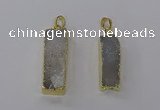 NGP3791 10*30mm - 12*35mm rectangle druzy agate pendants