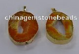 NGP3822 30*40mm - 40*50mm freeform druzy agate pendants