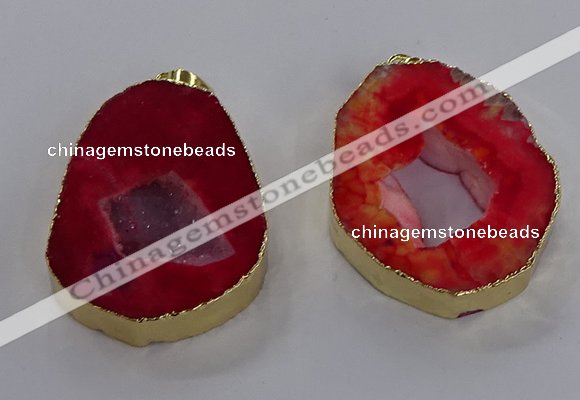 NGP3824 30*40mm - 40*50mm freeform druzy agate pendants