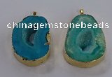 NGP3825 30*40mm - 40*50mm freeform druzy agate pendants