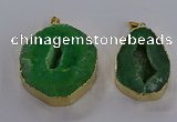 NGP3826 30*40mm - 40*50mm freeform druzy agate pendants