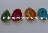 NGP3829 30*40mm - 40*50mm freeform druzy agate pendants