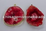 NGP3834 50*65mm - 60*70mm freeform druzy agate pendants