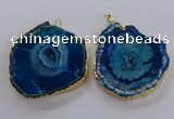 NGP3835 50*65mm - 60*70mm freeform druzy agate pendants