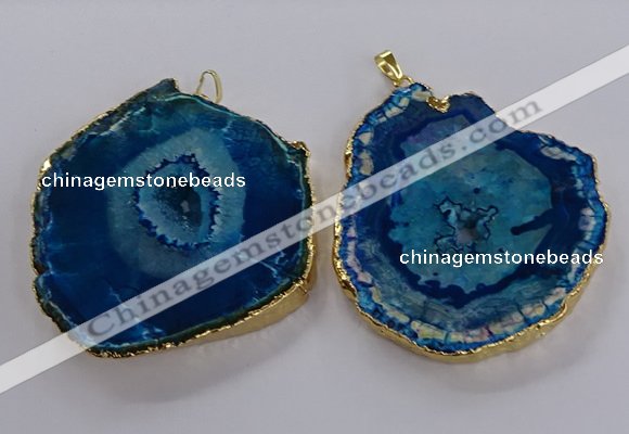 NGP3835 50*65mm - 60*70mm freeform druzy agate pendants