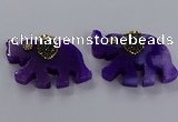 NGP3862 30*45mm - 35*50mm elephant agate pendants wholesale