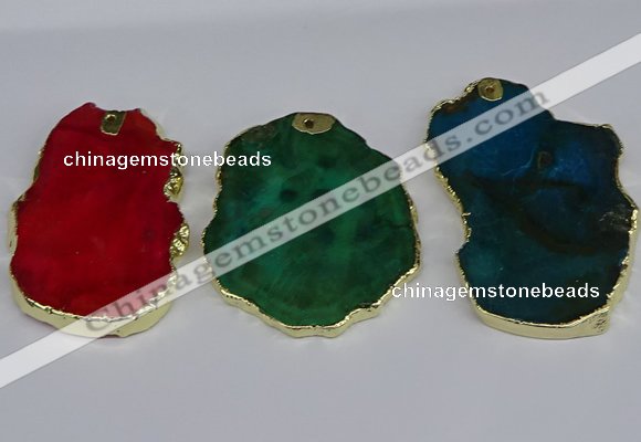 NGP3886 45*55mm - 50*60mm freeform agate gemstone pendants